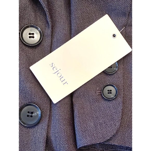 NWT Sejour Slate Gray Career Blazer Jacket Size 14W Sz 14 New - Picture 2 of 12